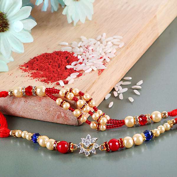 Combo Of 2 Beaded Rakhi Combo Of 2 Beaded Rakhi