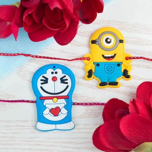 Doremon & Minion Kids Rakhi Combo Doremon & Minion Kids Rakhi Combo