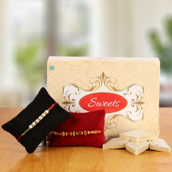 2 Rakhi N Kaju Katli Combo 2 Rakhi N Kaju Katli Combo