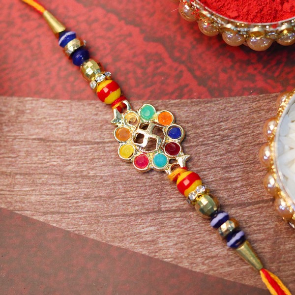 Beautiful Swastik Rakhi Beautiful Swastik Rakhi